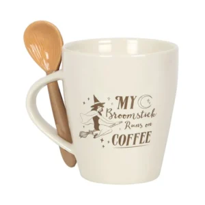 S03720545_0 My Broomstick Runs on Coffee Mug and Spoon Set