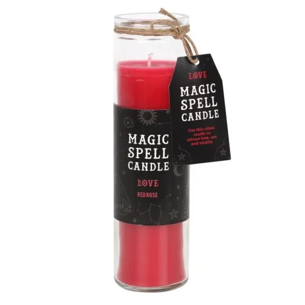 S03721348_0 Rose 'Love' Spell Tube Candle