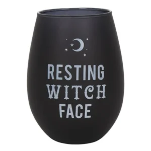 S03722083_0 Resting Witch Face Stemless Wine Glass