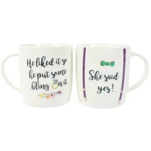 S03722403_0 Set of 2 She Said Yes Mugs