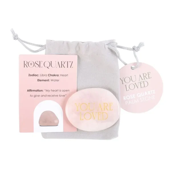 S03723083_0 You Are Loved Rose Quartz Crystal Palm Stone