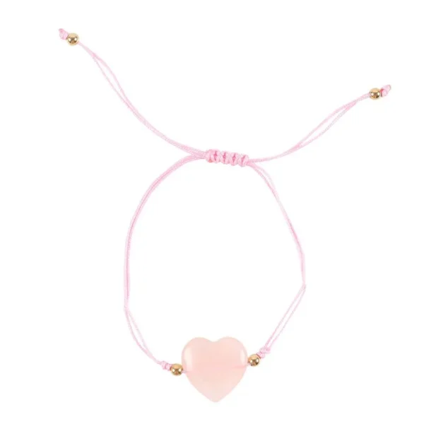 S03723954_12 You Are Loved Rose Quartz Crystal Heart Bracelet