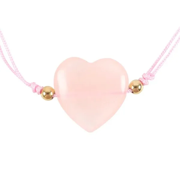 S03723954_13 You Are Loved Rose Quartz Crystal Heart Bracelet