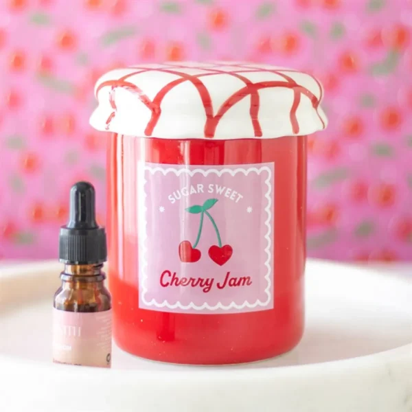 2-295.webp Cherry Jam Jar Oil Burner and Wax Warmer
