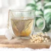 2-302.webp Luna Moth Double Walled Glass Mug with Crystal Tea Infuser