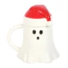 2-329.webp Ghost Shaped Mug with Santa Hat Lid