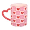 2-34.webp Love Yourself Checkered Mug with Heart Handle
