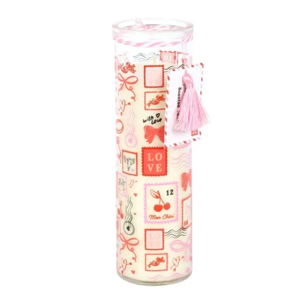 2-36.webp Valentine Postage Stamp Print Sparkling Rose Tube Candle