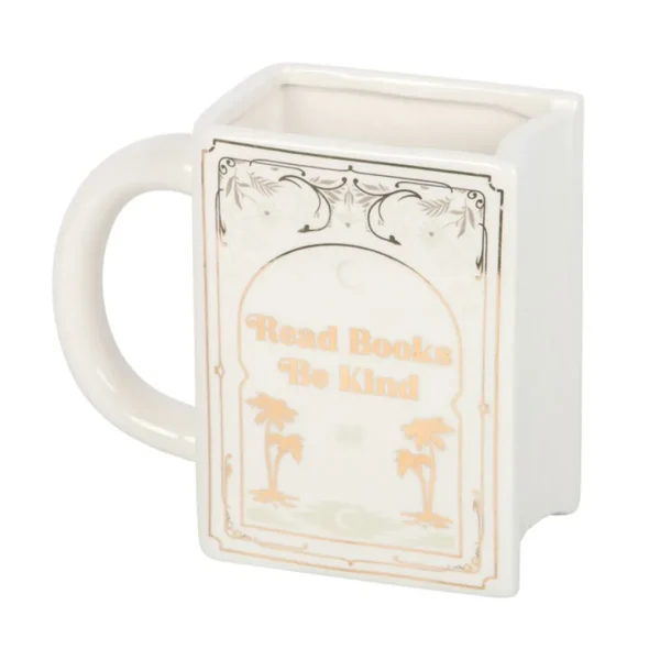 2-361.webp Read Books Be Kind White Book Shaped Mug