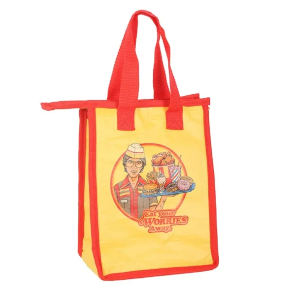 2-381.webp Eat Your Worries Lunch Bag by Steven Rhodes