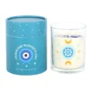 2-387.webp Under Watchful Eyes White Rose Candle with Crystals