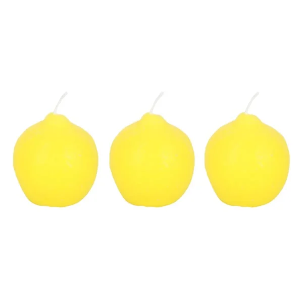 Set of 3 Lemon Shaped Candles