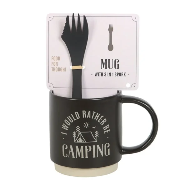 2-53.webp I Would Rather Be Camping Mug with 3-in-1 Spork
