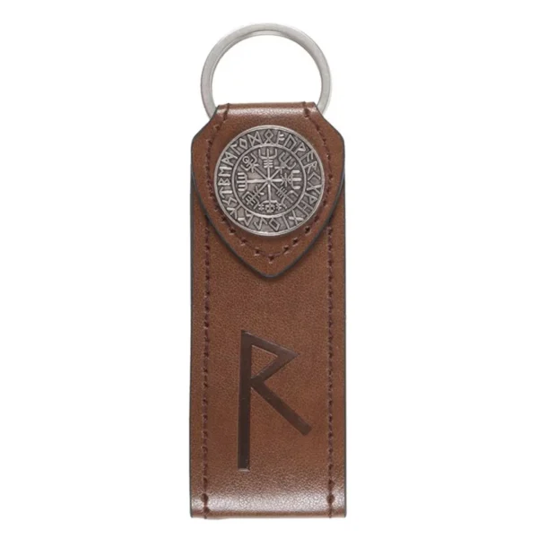 2-73.webp Journey Viking Rune Faux Leather Keyring
