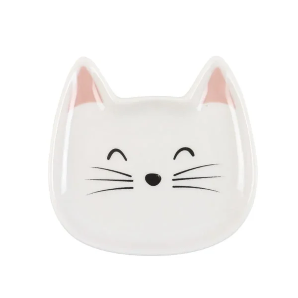 2-95.webp White Cat Face Trinket Dish