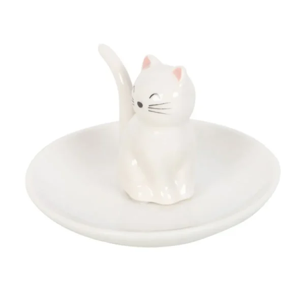 3-37.webp Sitting White Cat Face Trinket Dish