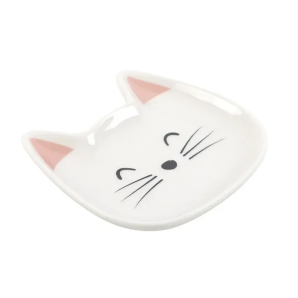 3-95.webp White Cat Face Trinket Dish