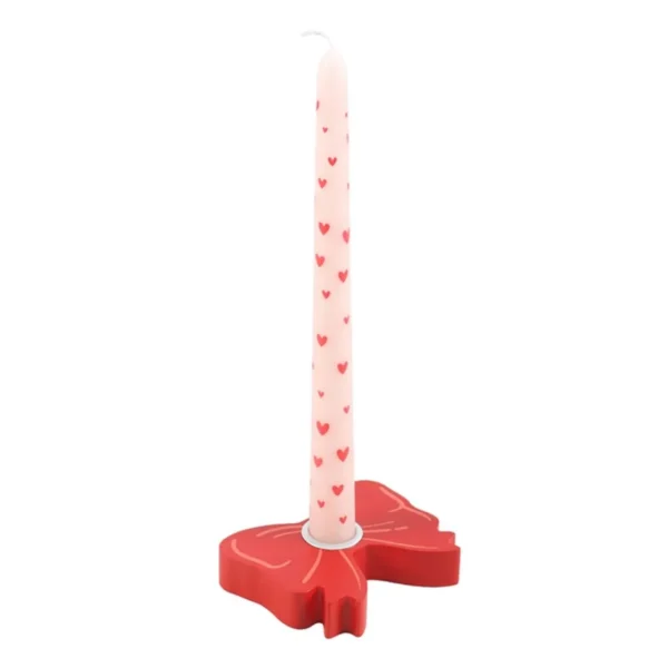 4-14.webp Red Bow Taper Candle Holder