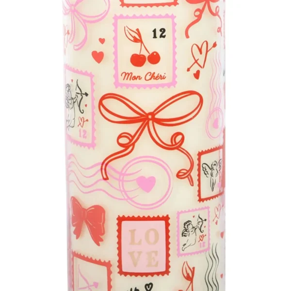 4-34.webp Valentine Postage Stamp Print Sparkling Rose Tube Candle