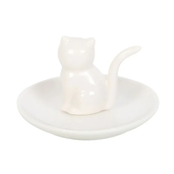 4-35.webp Sitting White Cat Face Trinket Dish