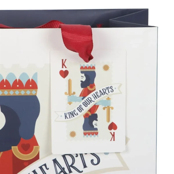 4-68.webp 23cm Medium King of Our Hearts Playing Card Gift Bag
