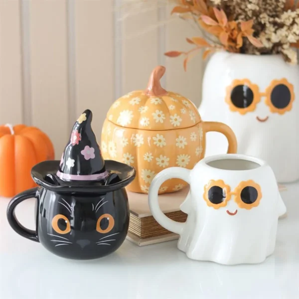 6-160.webp Groovy Floral Pumpkin Lidded Mug