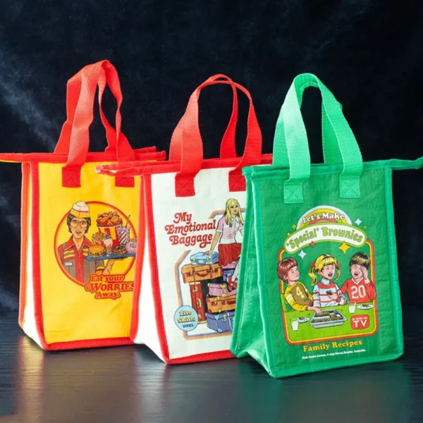 6-177.webp Eat Your Worries Lunch Bag by Steven Rhodes