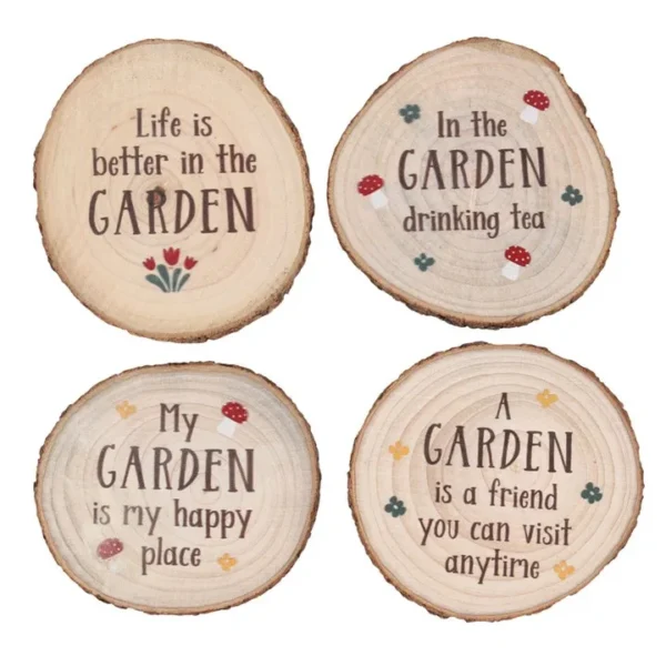 S03720099_0 Garden Wood Slice Coaster Set