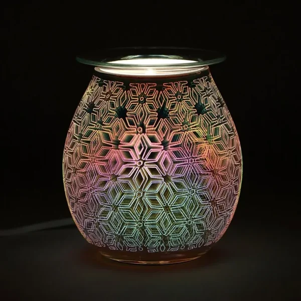 S03720105_0.webp 3D Geometric Flower Light Up Electric Oil Burner