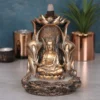 S03720233_14 Bronze Buddha Backflow Incense Burner