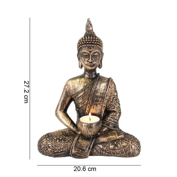 S03720254_13 Sitting Thai Buddha Tealight Holder
