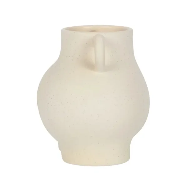 S03720357_12 Cream Speckle Bum Plant Pot