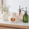 S03720357_16 Cream Speckle Bum Plant Pot
