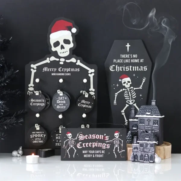 S03720565_15 Haunted Holiday House Resin Christmas Decoration
