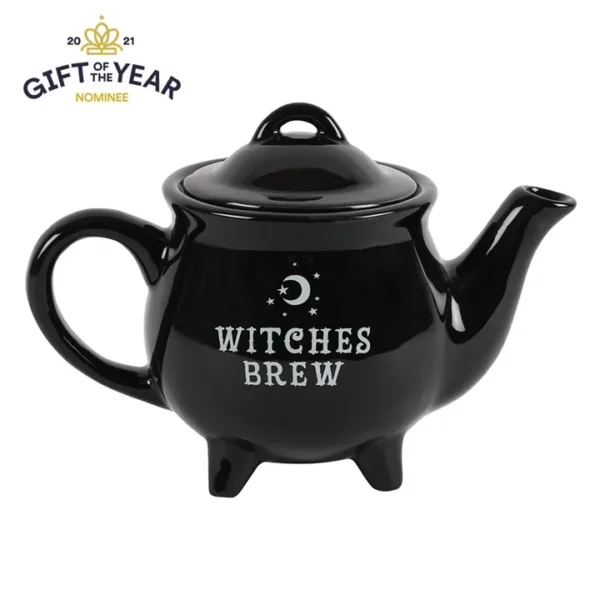 S03720645_0 Witches Brew Black Ceramic Tea Pot
