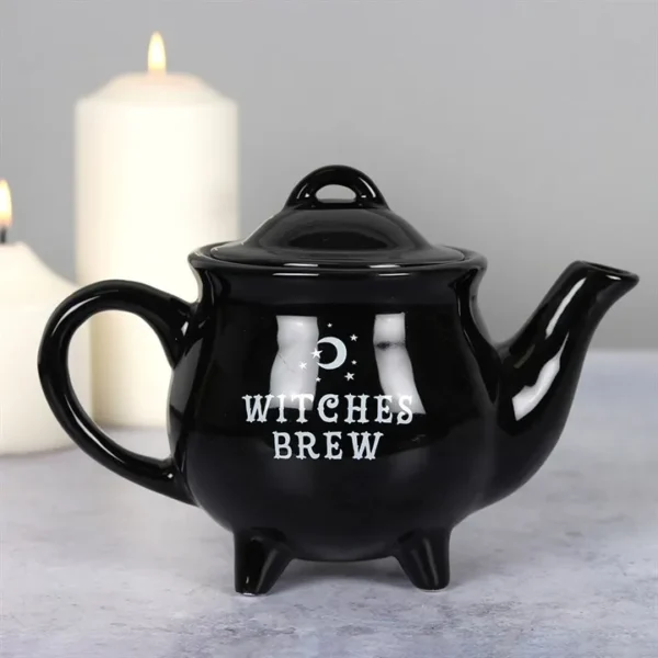 S03720645_15 Witches Brew Black Ceramic Tea Pot