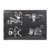 S03720678_13 Set of 4 Black Creepy Skeleton Cookie Ornaments
