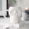 Halloween Gifts Matte White Skull Mug