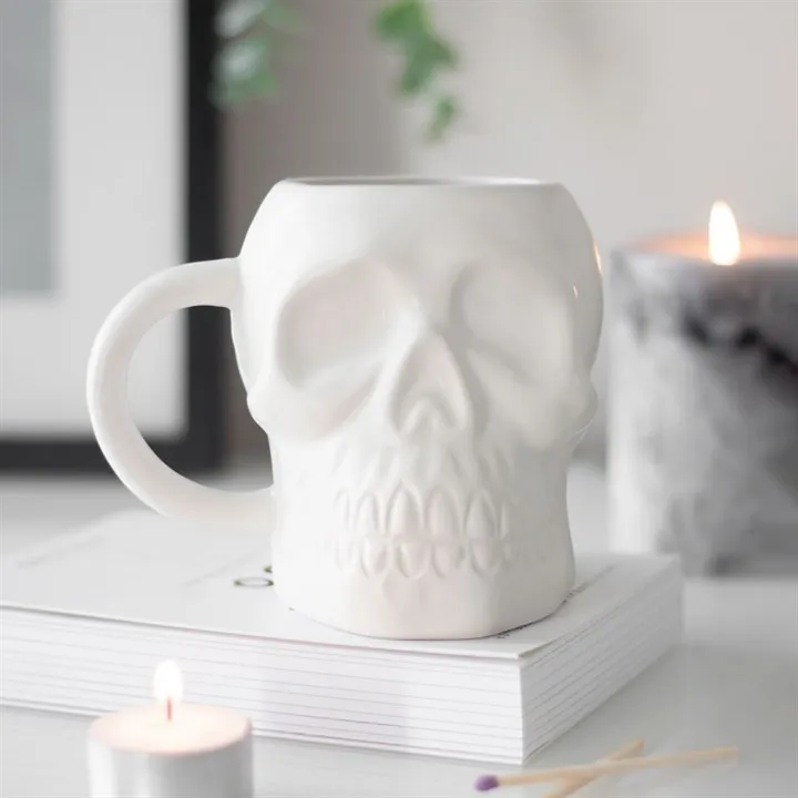 Halloween Decor Trends Worth Trying 8 Halloween Gifts Matte White Skull Mug