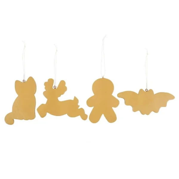 S03720815_12 Set of 4 Creepy Skeleton Cookie Ornaments