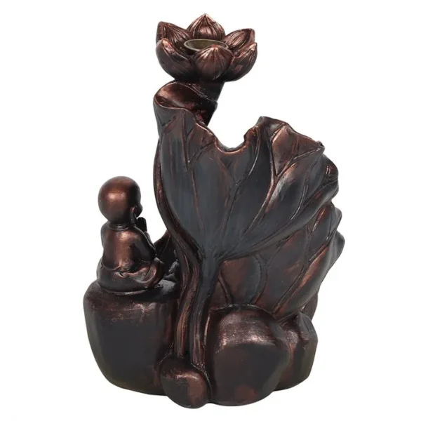 S03721214_13 Bronze Effect Buddha Backflow Incense Burner