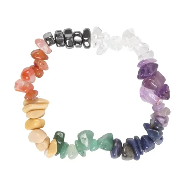 S03721538_15 Set of 24 Chakra Crystal Chip Bracelets in Display Box