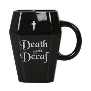 S03721903_0 Death Before Decaf Coffin Mug
