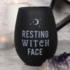 S03722083_13 Resting Witch Face Stemless Wine Glass