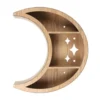 Wooden Crescent Moon Wall Shelf