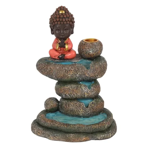 S03722289_12.webp Red Buddha and Rock Pond Backflow Incense Burner