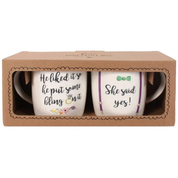 S03722403_12 Set of 2 She Said Yes Mugs