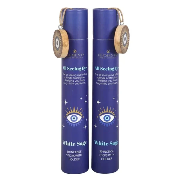 S03722549_0 Set of 12 All Seeing Eye White Sage Incense Stick Gift Sets
