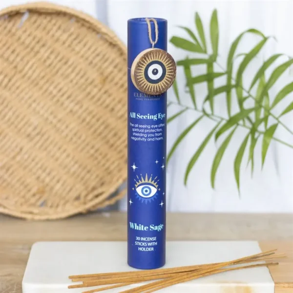 S03722549_14 Set of 12 All Seeing Eye White Sage Incense Stick Gift Sets