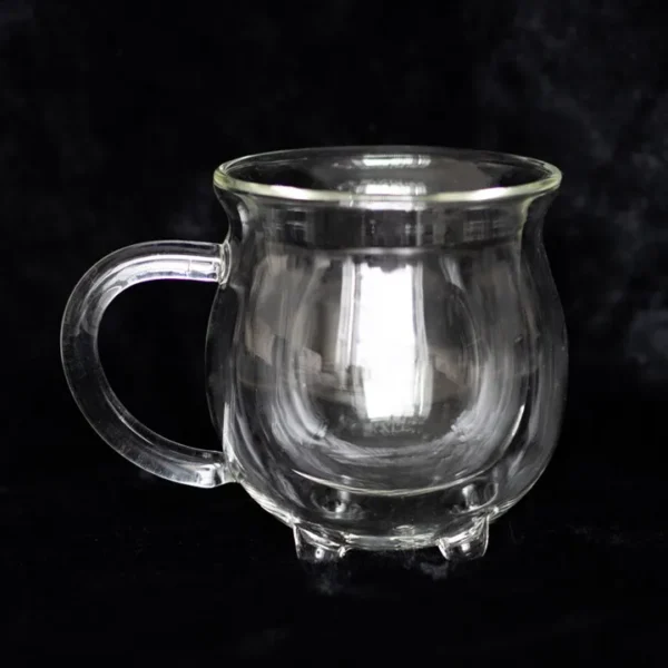 S03722666_0 Clear Double Walled Glass Cauldron Mug